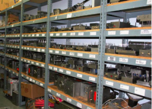 shelves filled with just some of the molds we’ve made for customers at Rex Plastics. 